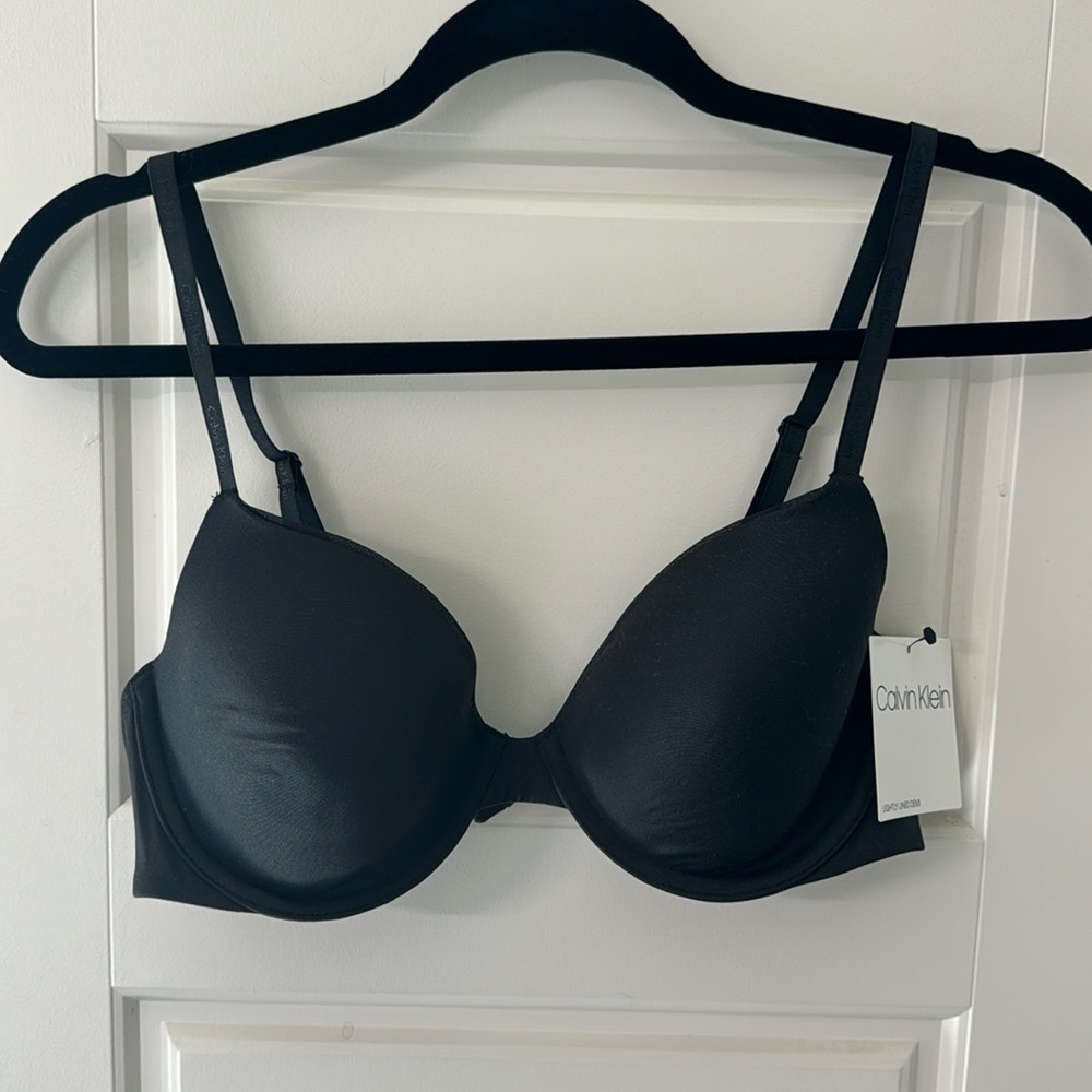 Calvin Klein Black Lightly Lined Demi Bra 36B